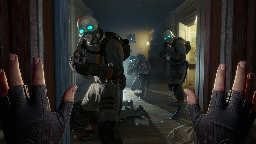 Game play scene from Half-Life: Alyx.