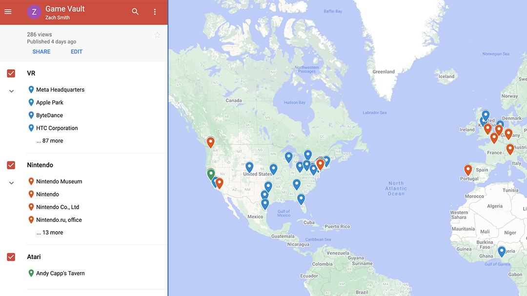 Interactive map page screenshot.